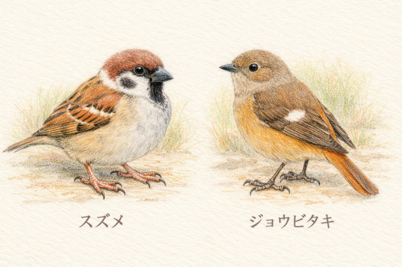 スズメに似た鳥10選　ジョウビタキ