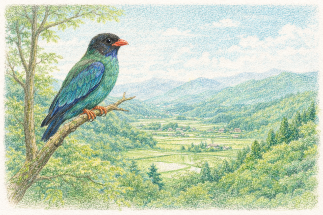 ブッポウソウの日本での生息地