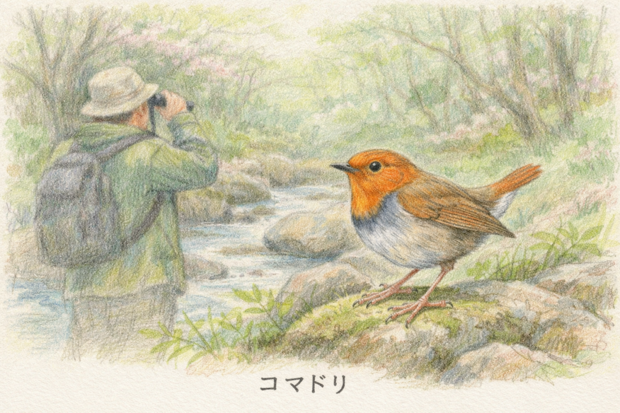 コマドリの見つけ方