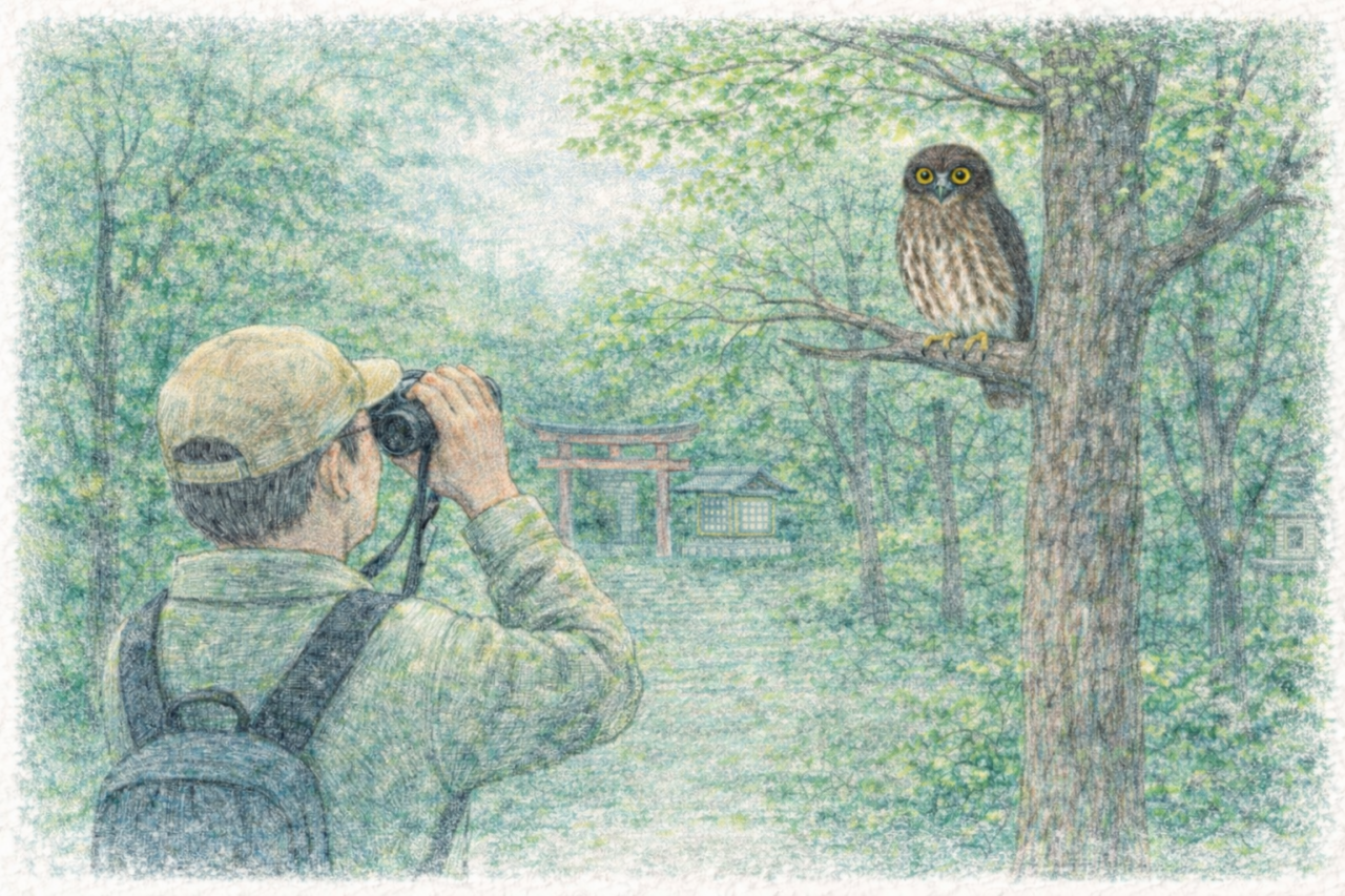 初心者向け アオバズク観察のコツ