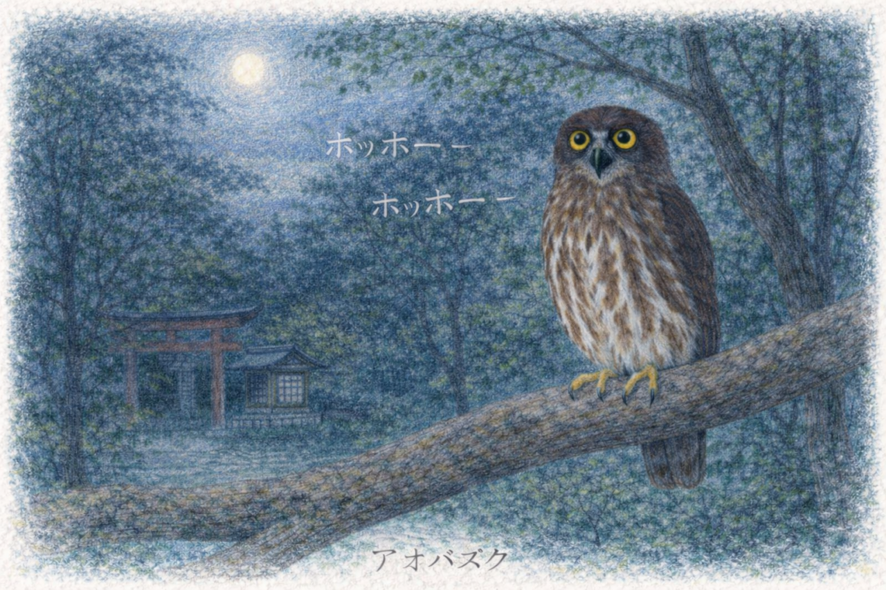 アオバズクの鳴き声