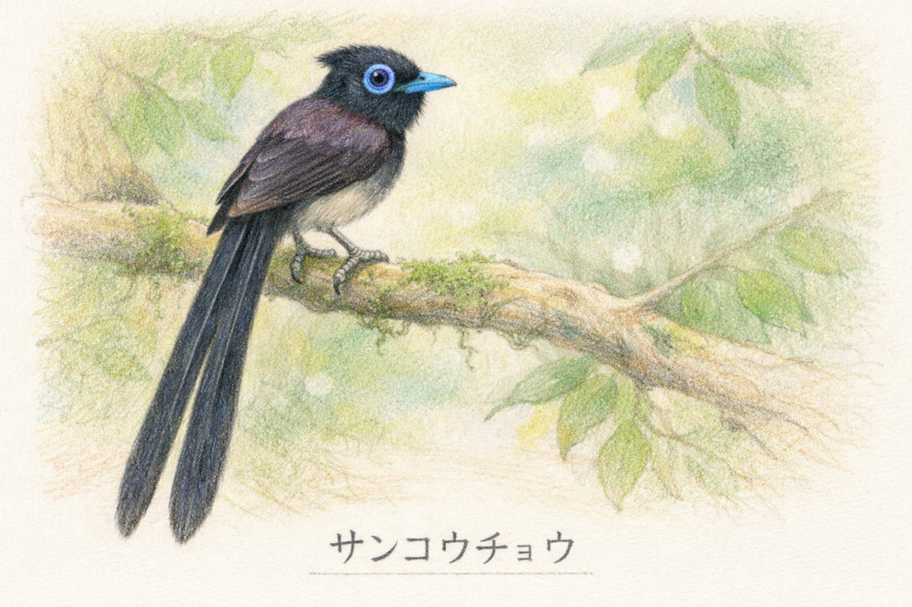 サンコウチョウとは？日本で見られる季節・生息地・鳴き声・特徴を初心者向けにやさしく解説