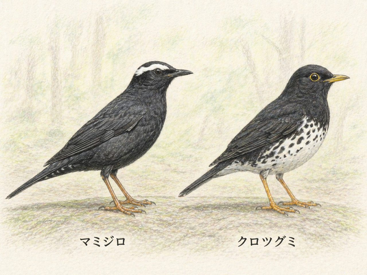 マミジロと似ている鳥の見分け方