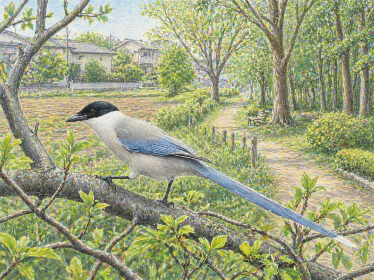オナガが好む環境：公園、雑木林、住宅地の緑に注目