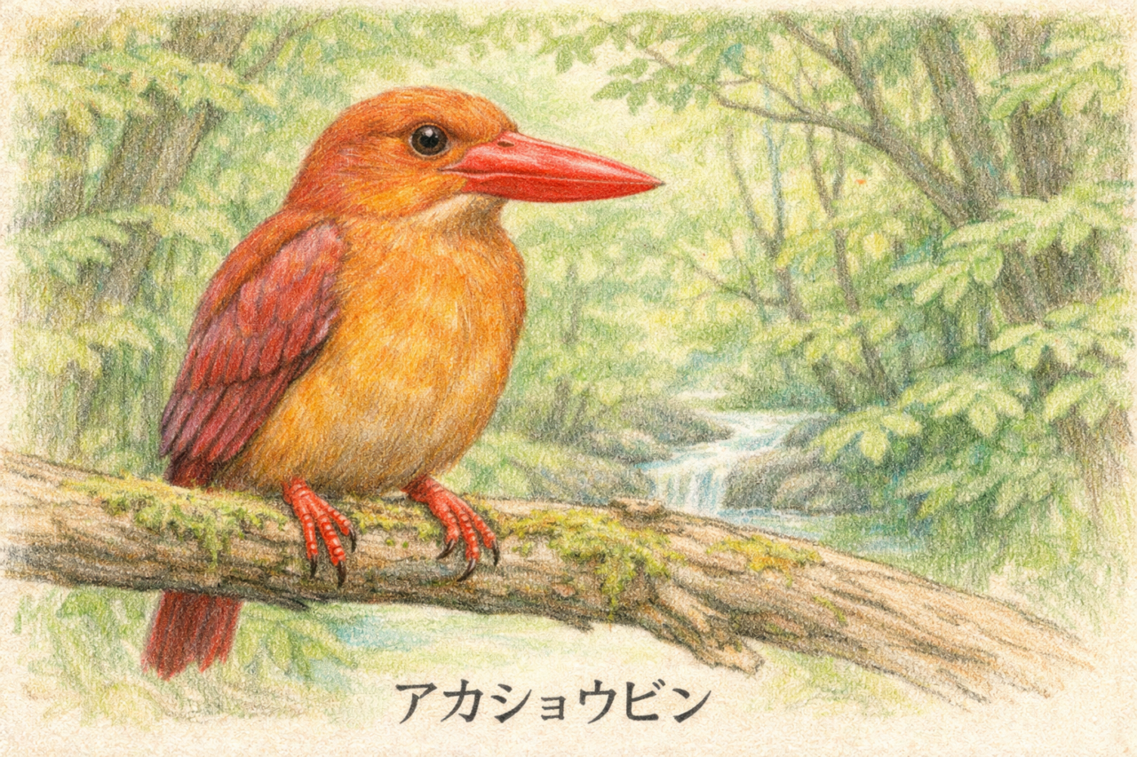 アカショウビン　日本での生息環境