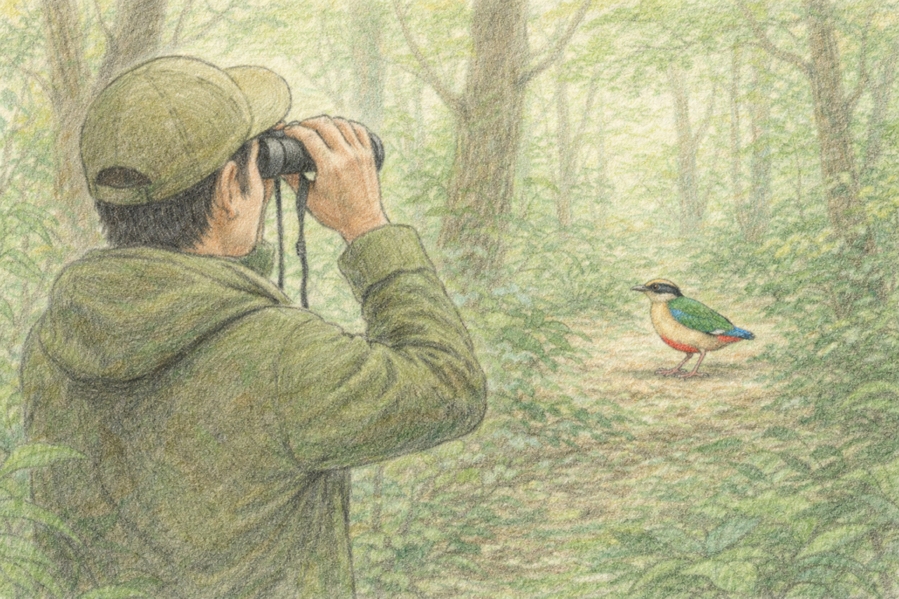 ヤイロチョウの探し方