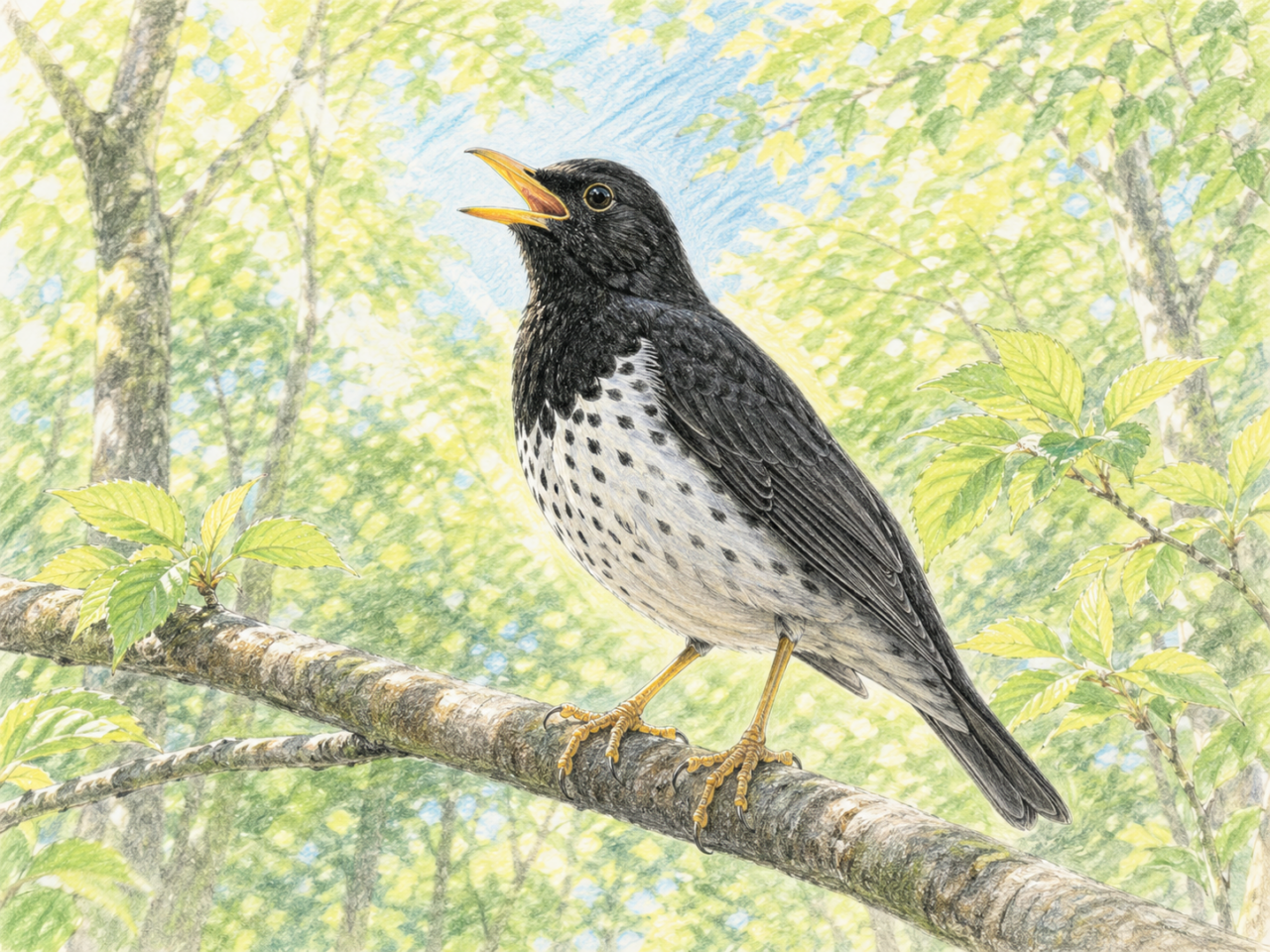 クロツグミが見られる季節