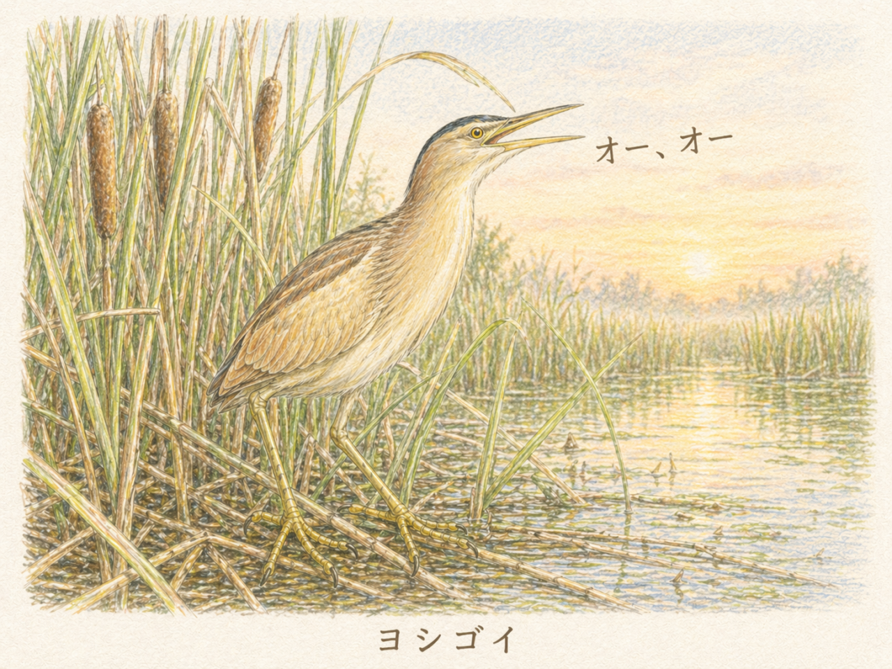 ヨシゴイの鳴き声