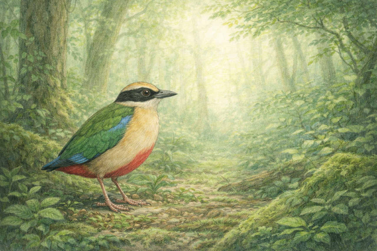 ヤイロチョウの保全状況