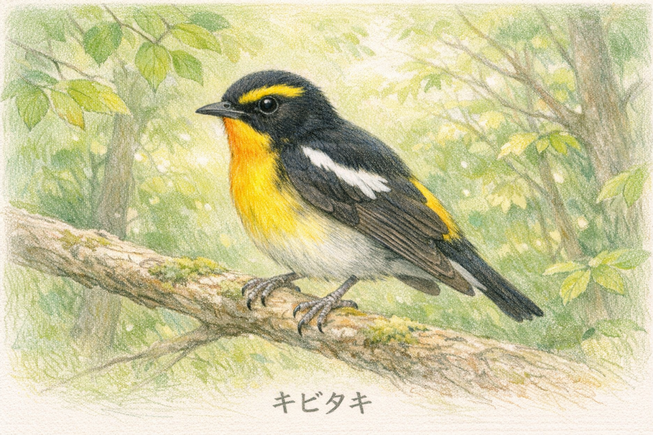 キビタキとは？日本で見られる季節・生息地・鳴き声・特徴を初心者向けにくわしく解説