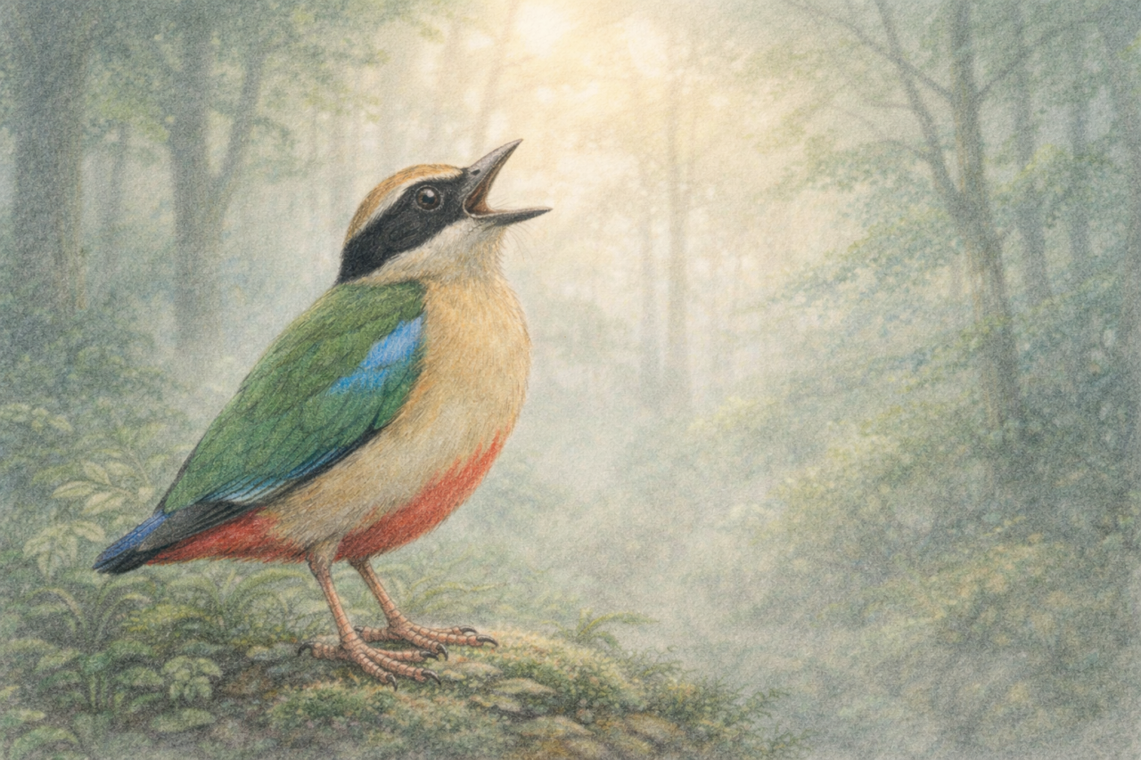 ヤイロチョウの観察しやすい時間帯