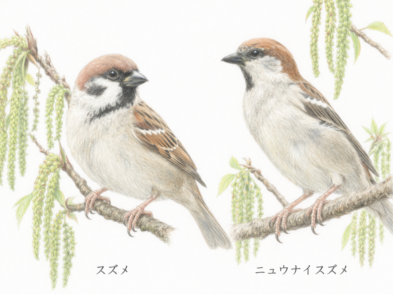 スズメに似た鳥10選　ニュウナイスズメ