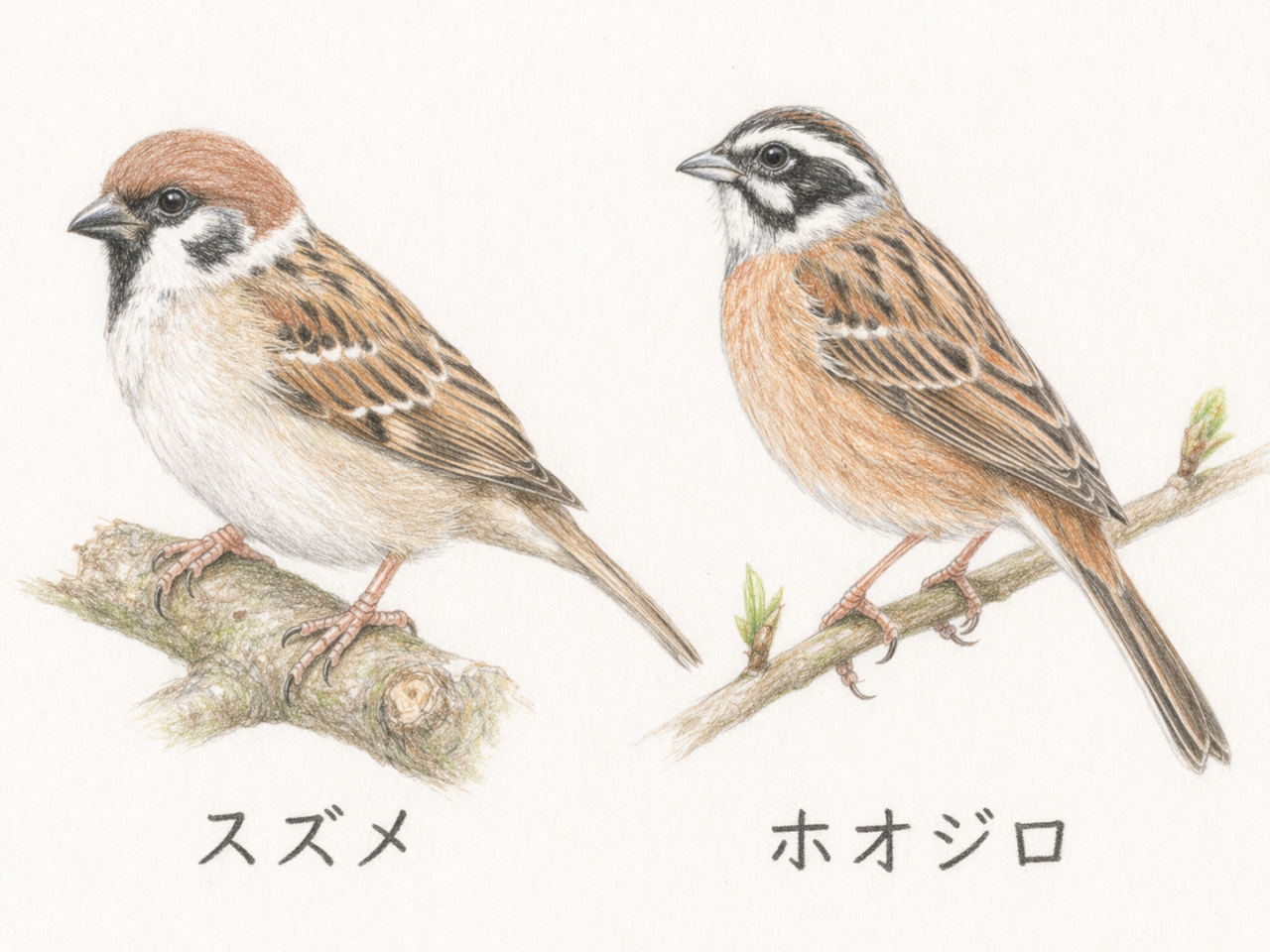 スズメに似た鳥10選　ホオジロ