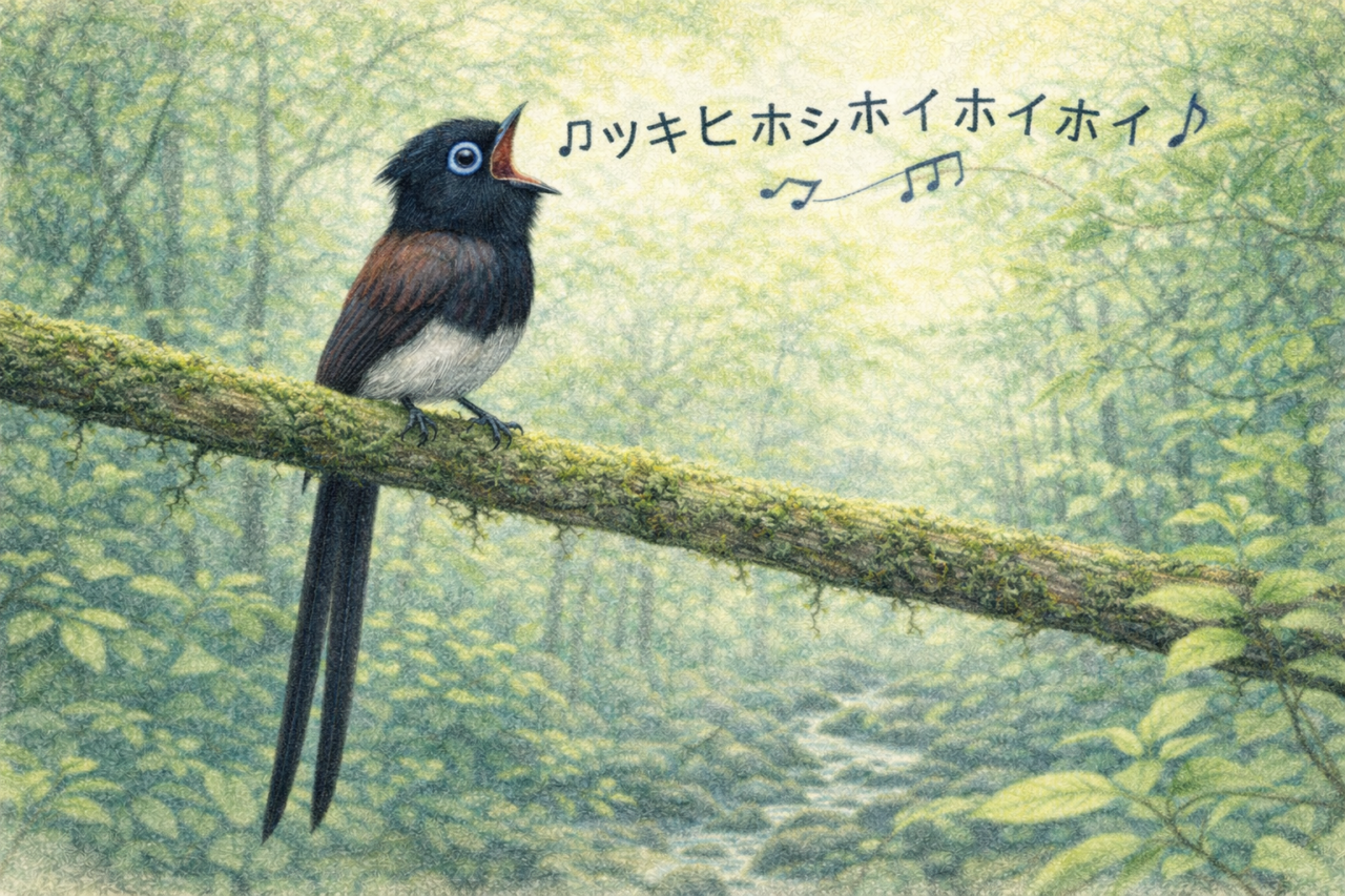 サンコウチョウの鳴き声