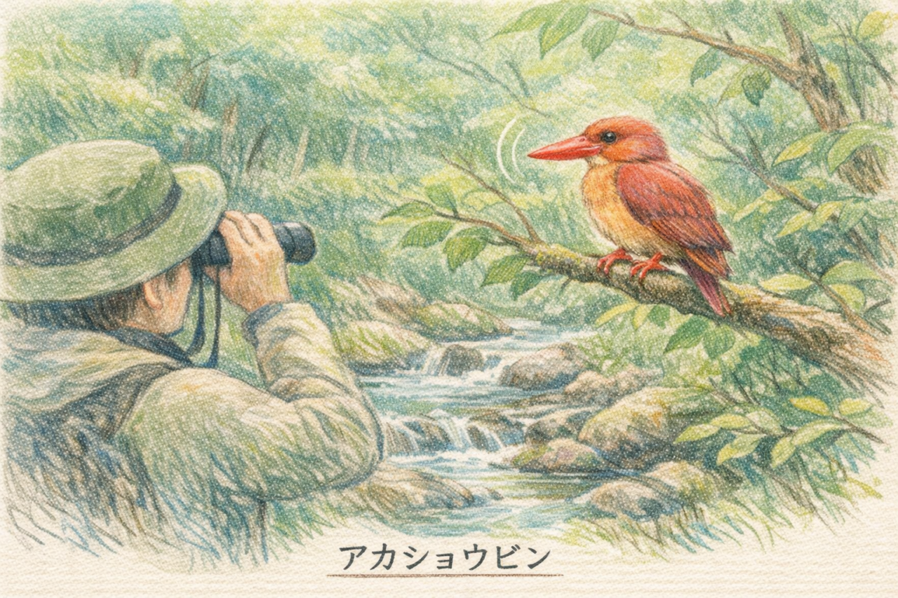 アカショウビンを探すコツ