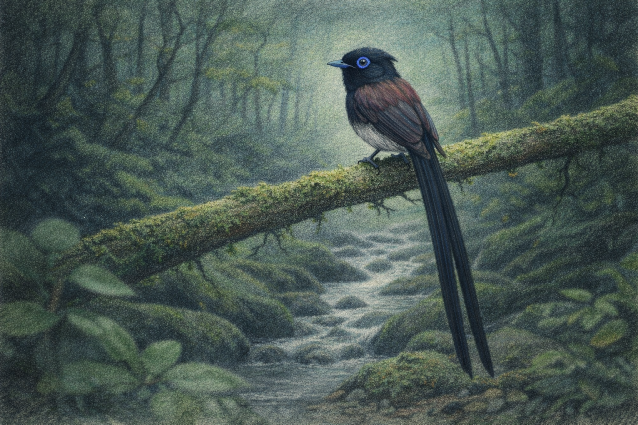 サンコウチョウは珍しい鳥？