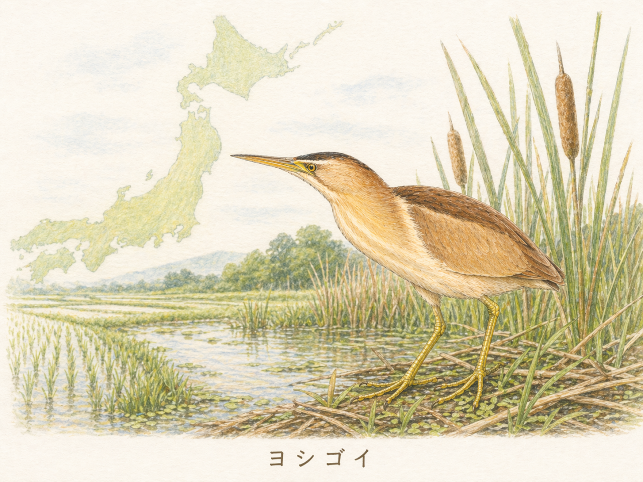 日本でのヨシゴイの生息地