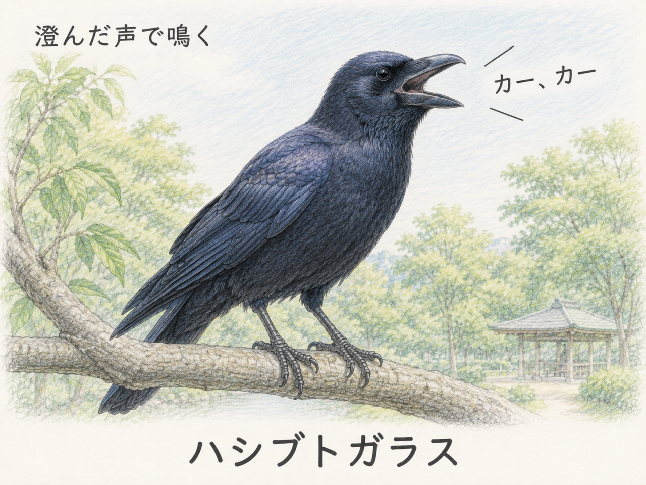 ハシブトガラスの鳴き声