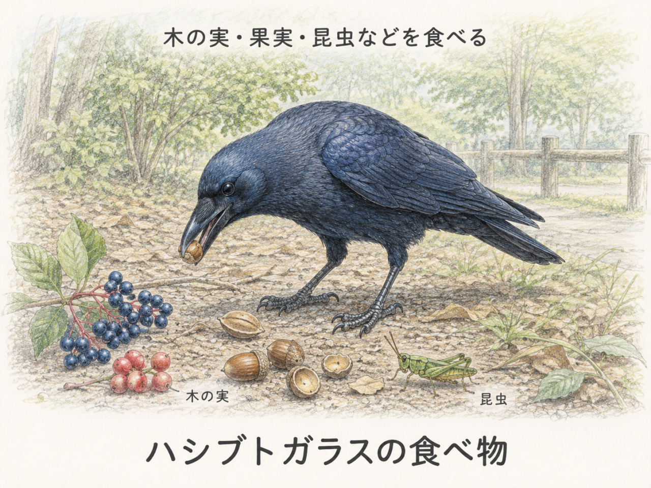 ハシブトガラスの食べ物