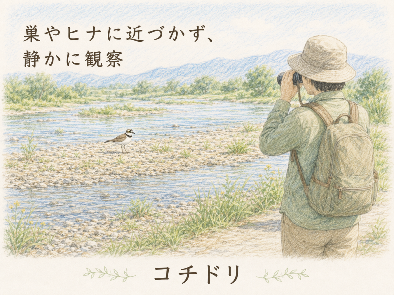 コチドリ観察のマナー｜巣やヒナに近づかないことが大切