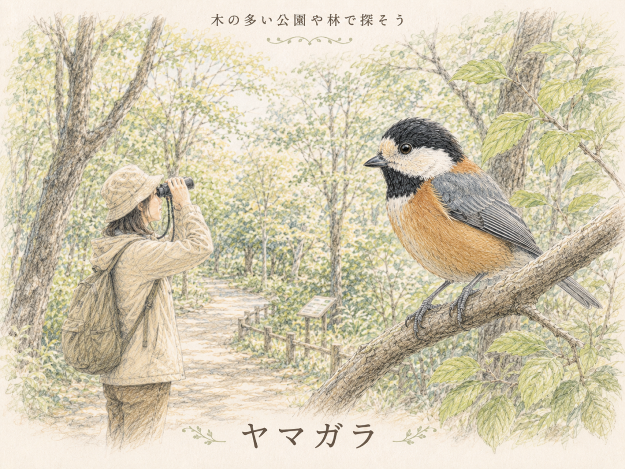 初心者向け|ヤマガラの探し方