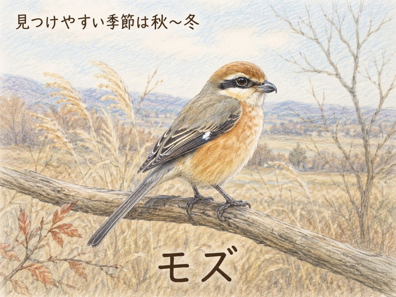 モズが見られる季節|秋から冬に目立つ理由