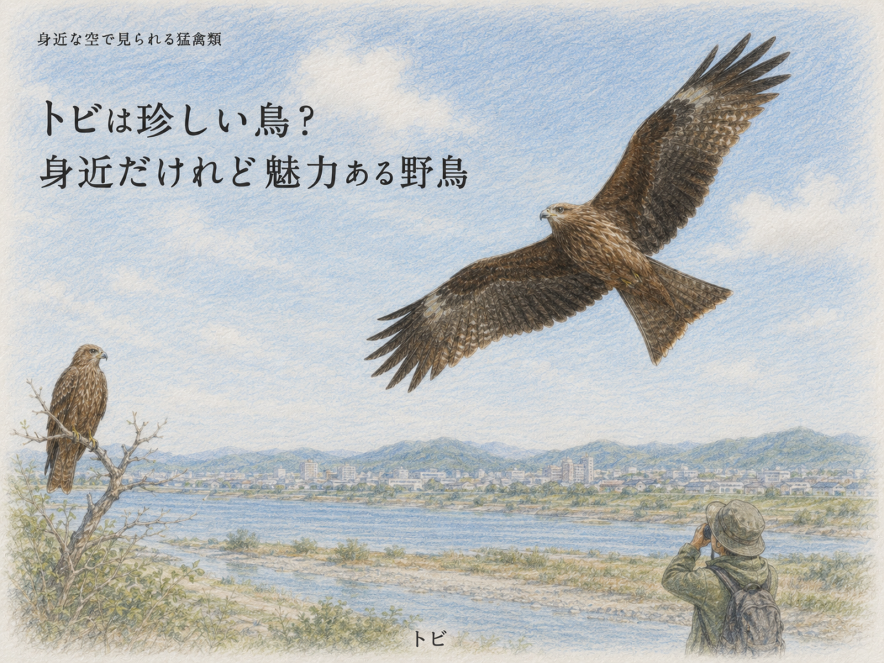トビは珍しい鳥？身近だけれど魅力ある野鳥