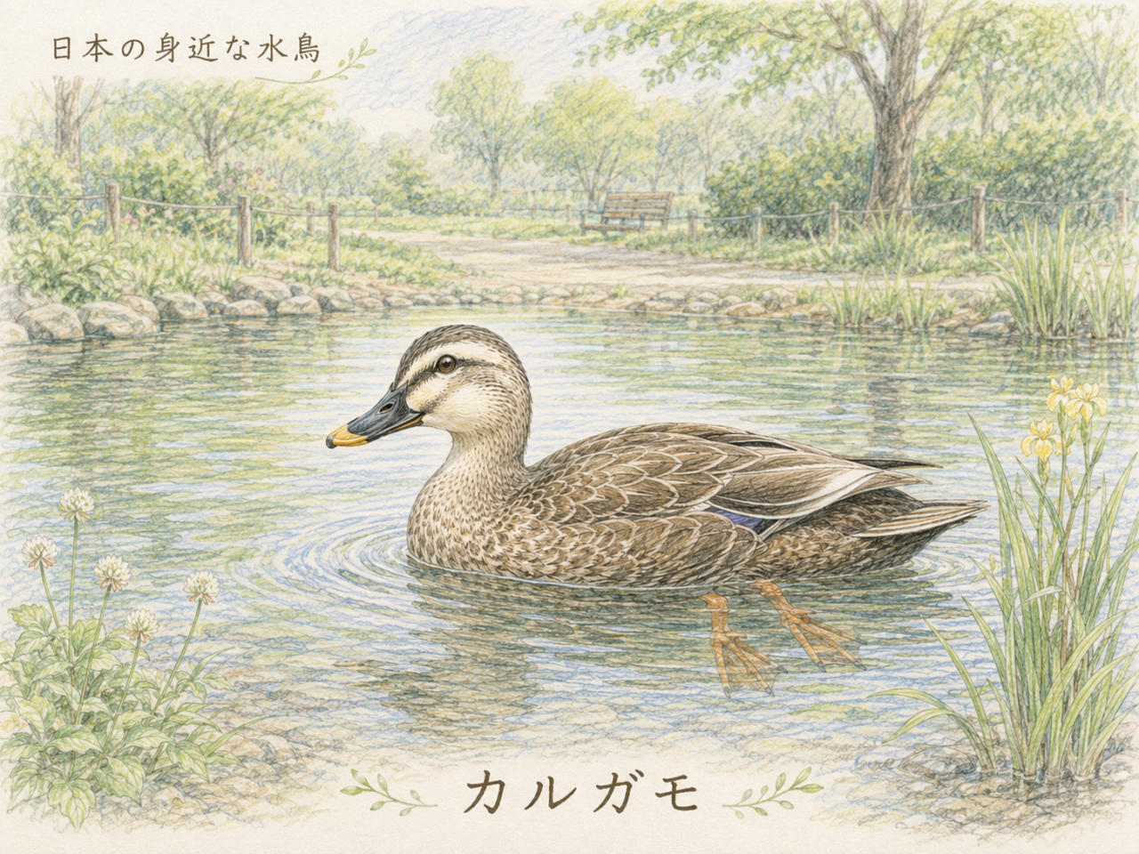 カルガモとは?日本で親しまれる身近なカモ