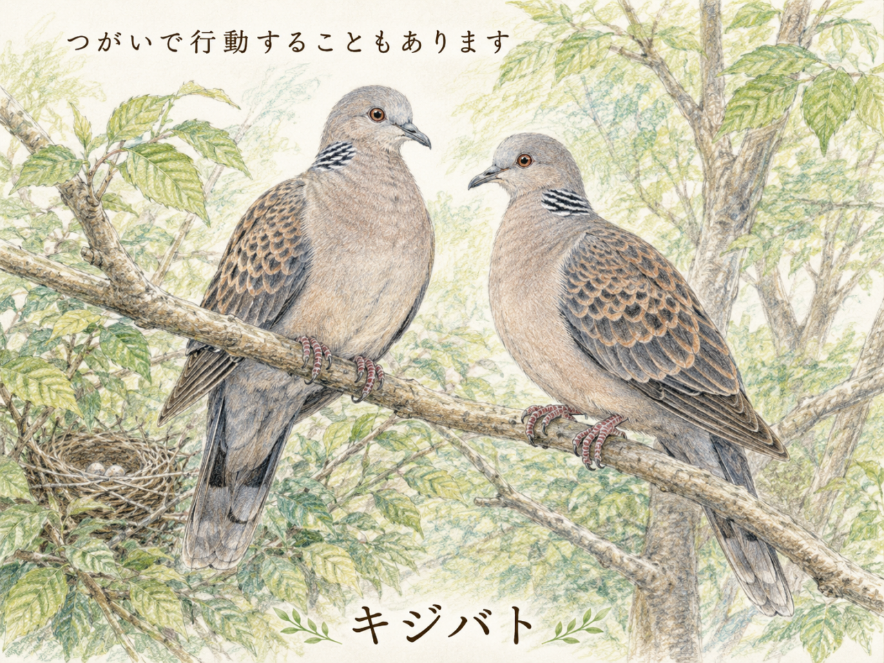 キジバトの繁殖と暮らし