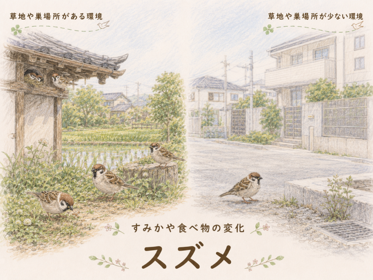 スズメが減ったと言われる理由