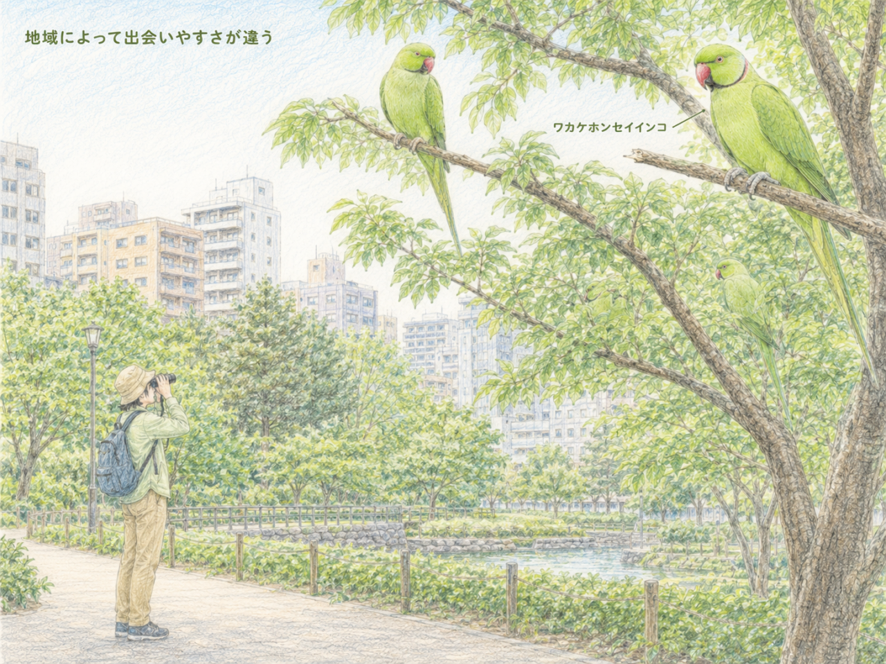 ワカケホンセイインコは珍しい鳥？
