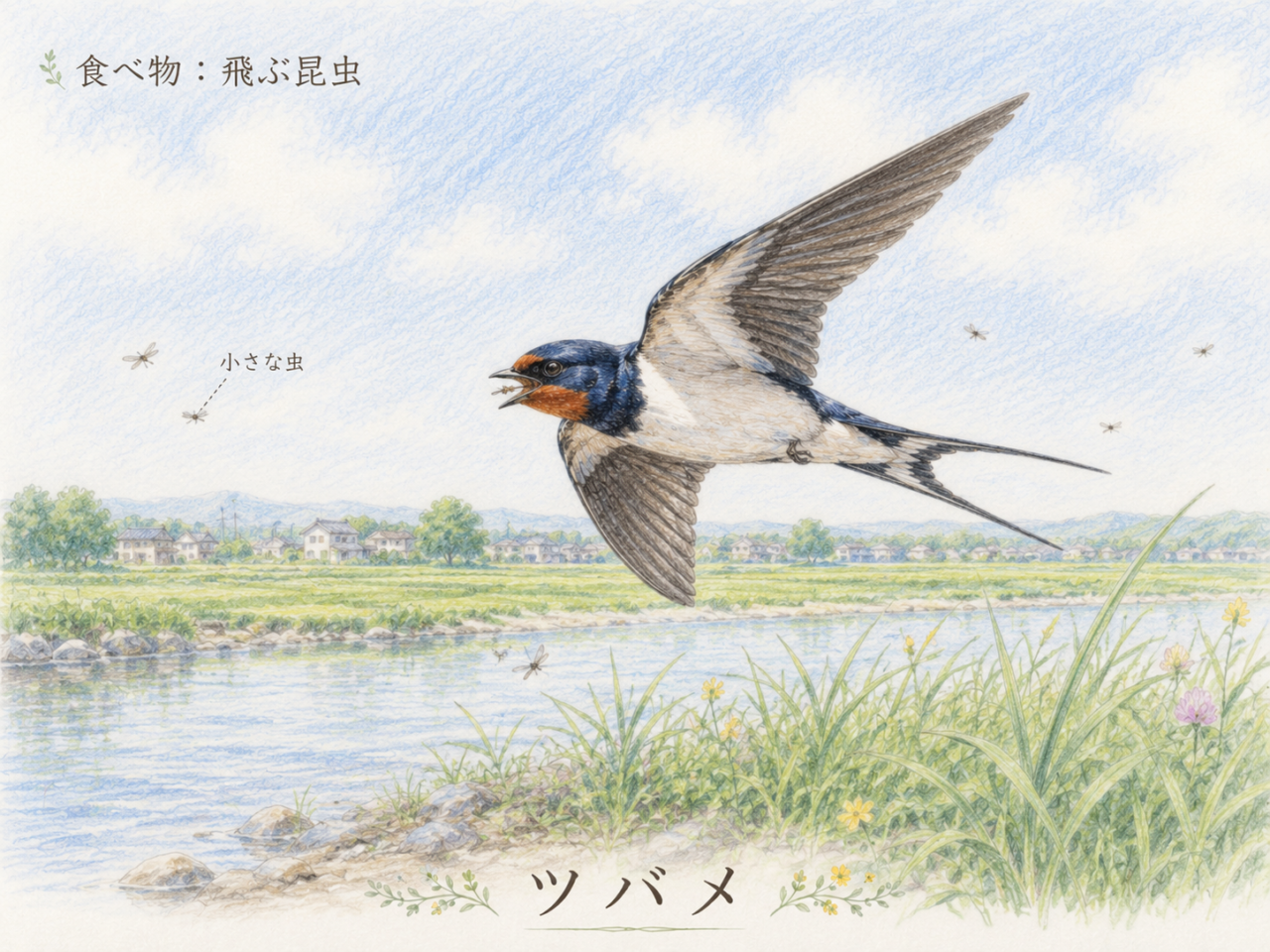 ツバメの食べ物