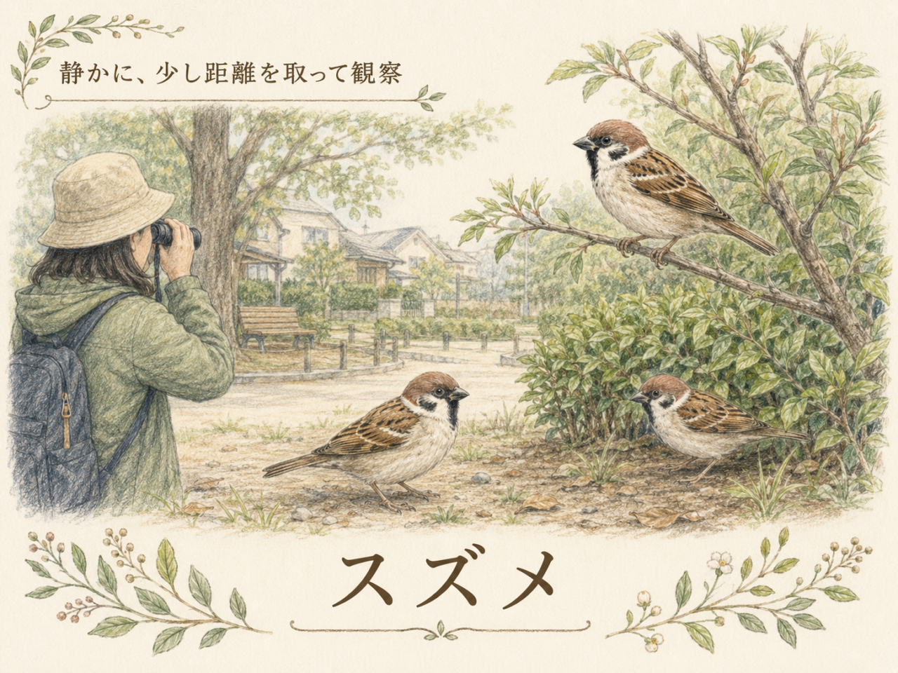 スズメを観察するコツ