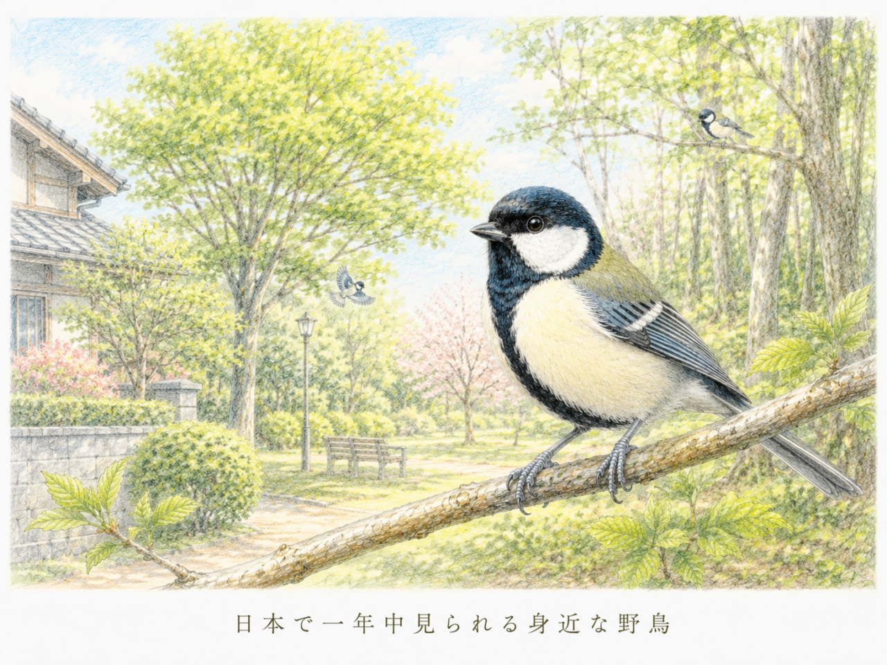 シジュウカラとは？日本で一年中見られる小さな野鳥