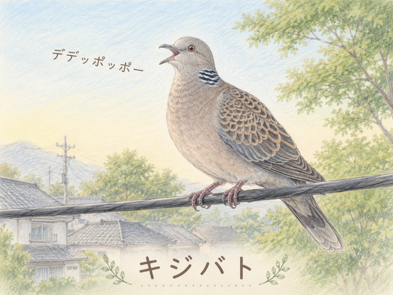 キジバトの鳴き声