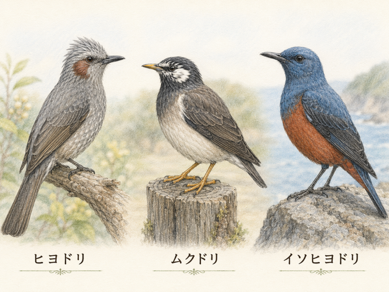 ヒヨドリと似ている鳥