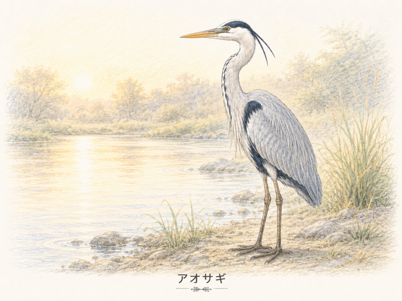 アオサギの魅力｜静かな水辺で出会う大きな野鳥