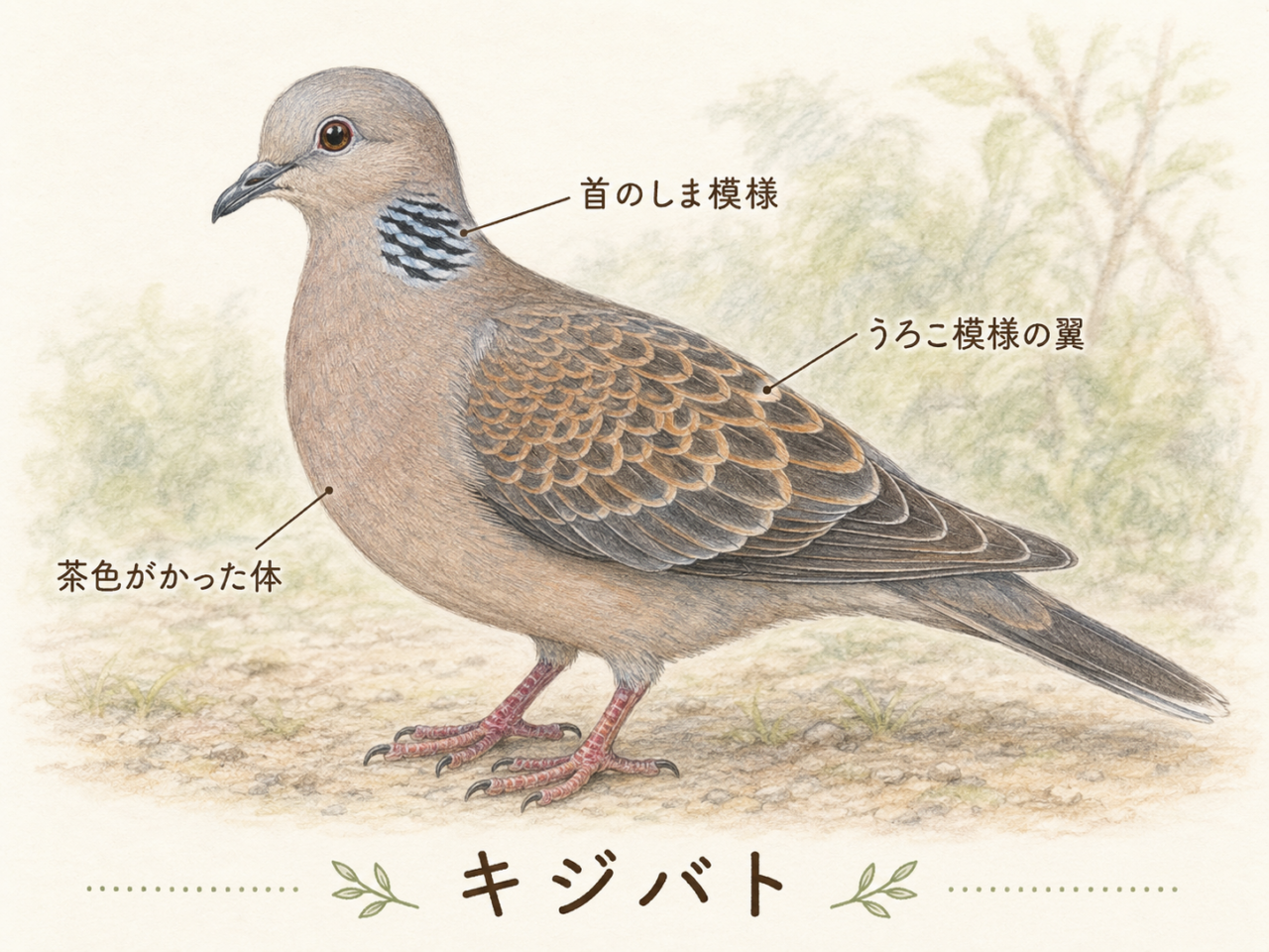 キジバトの特徴