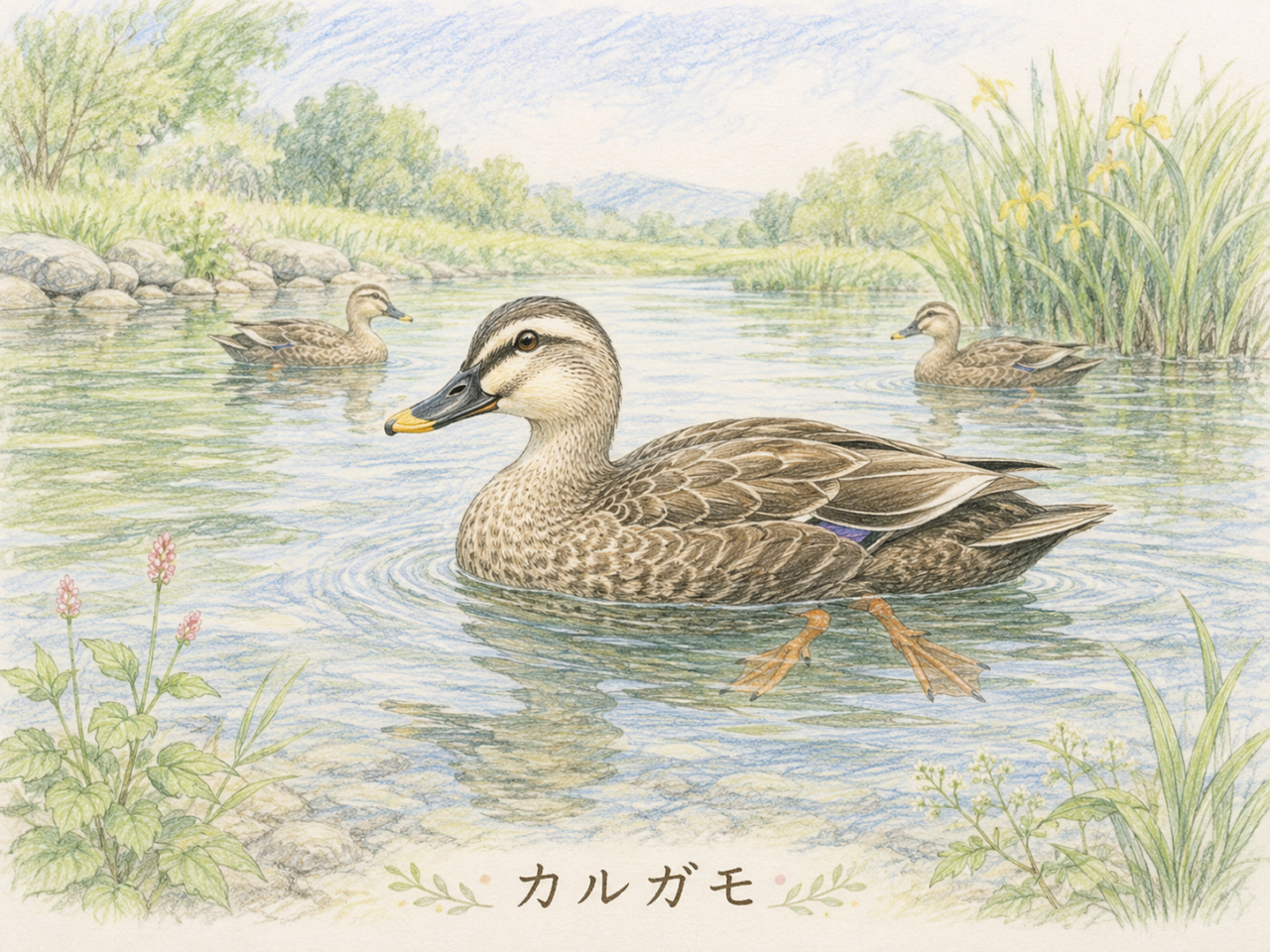 カルガモとは?日本で見られる身近な水鳥の特徴・生息地・鳴き声・季節・親子の観察ポイントを初心者向けに解説