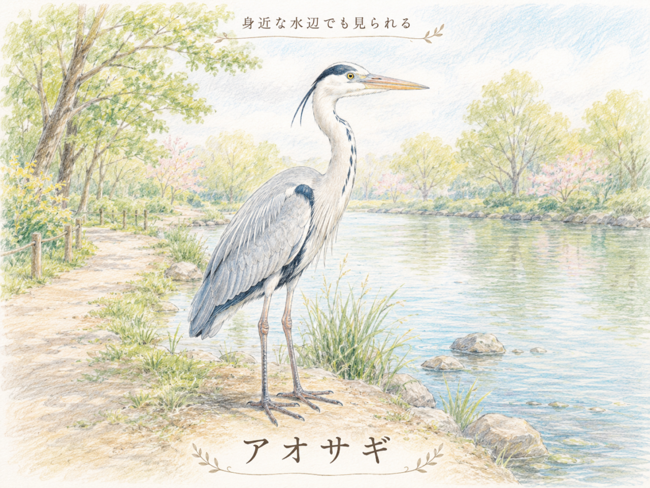 アオサギは珍しい鳥？身近だけれど存在感のある野鳥