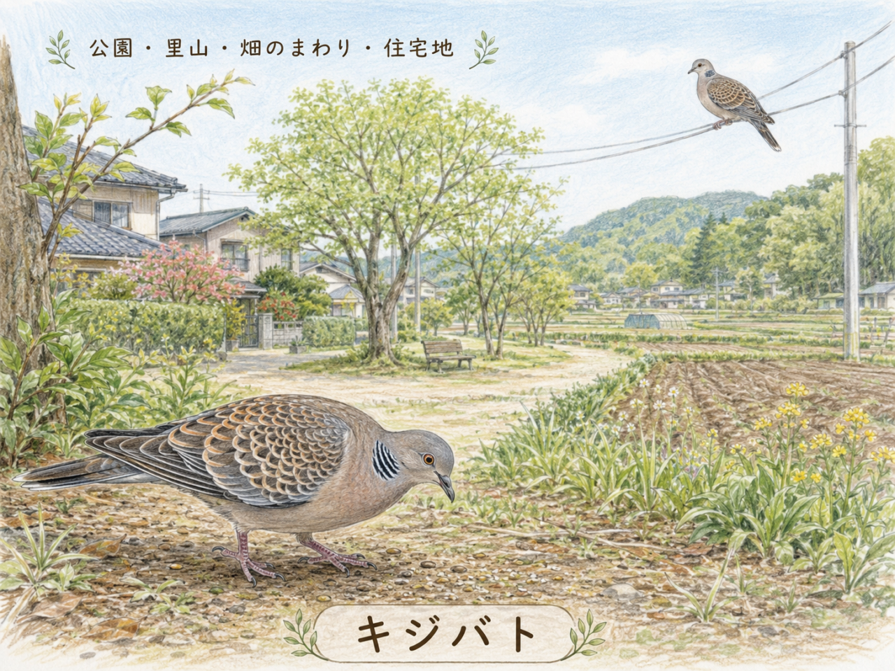 日本でのキジバトの生息地