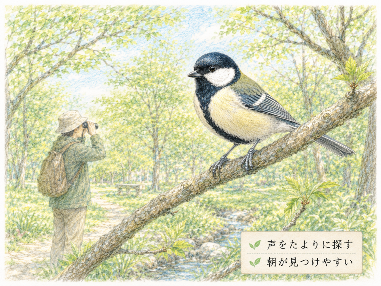 シジュウカラ観察のコツ｜初心者は声から探すのがおすすめ
