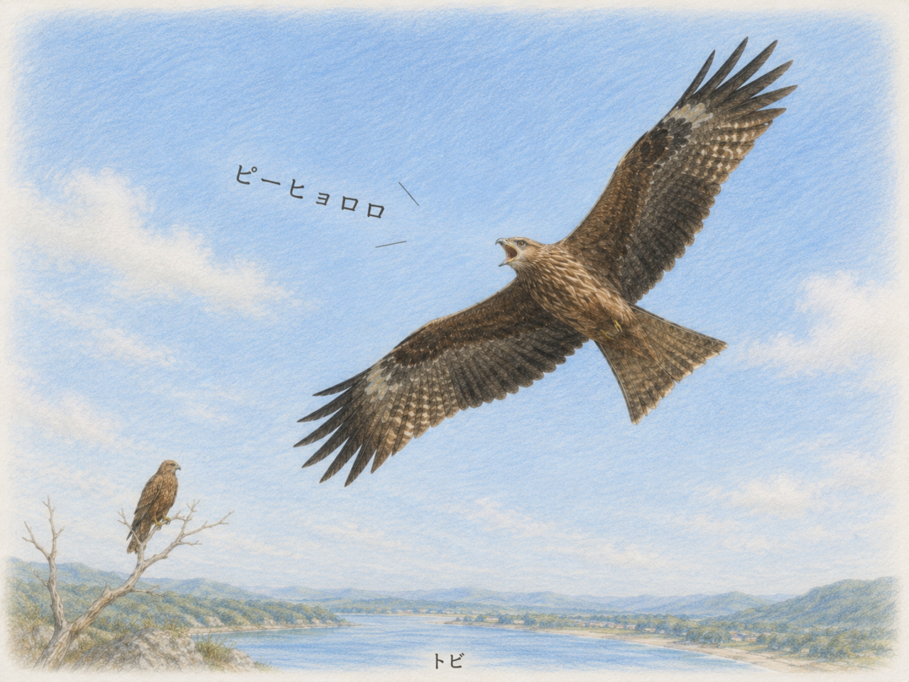 トビの鳴き声は？「ピーヒョロロ」と聞こえる声