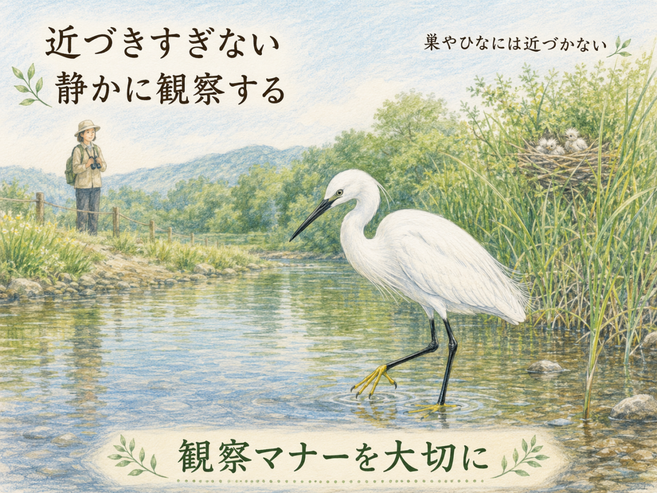 コサギ観察で気をつけたいマナー