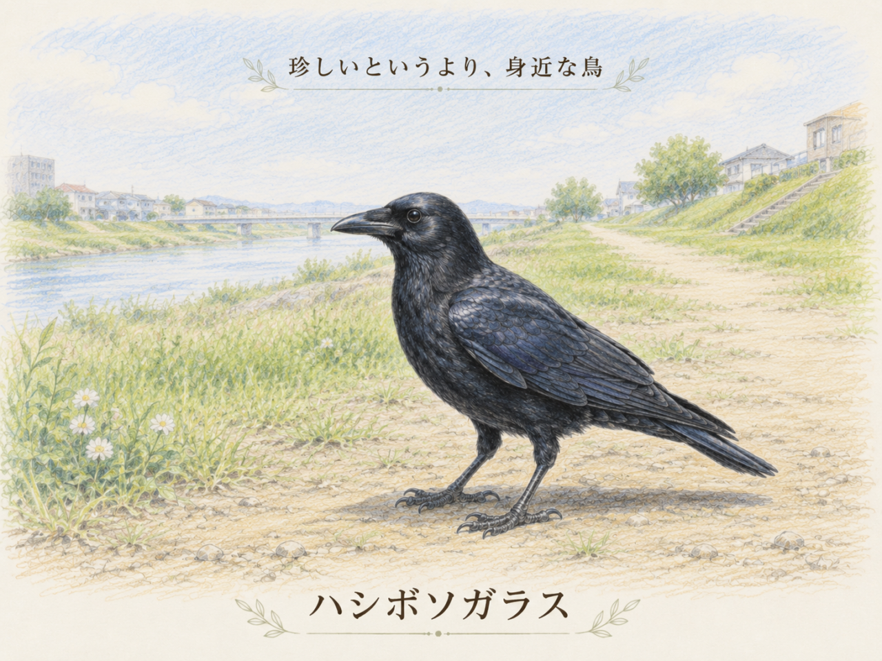 ハシボソガラスは珍しい?
