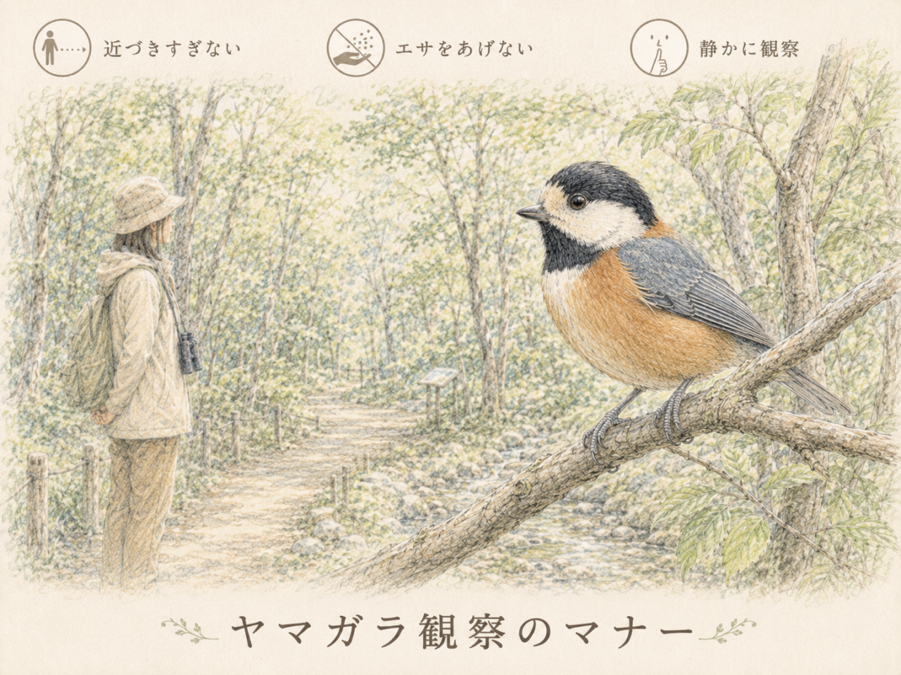 ヤマガラ観察のマナー