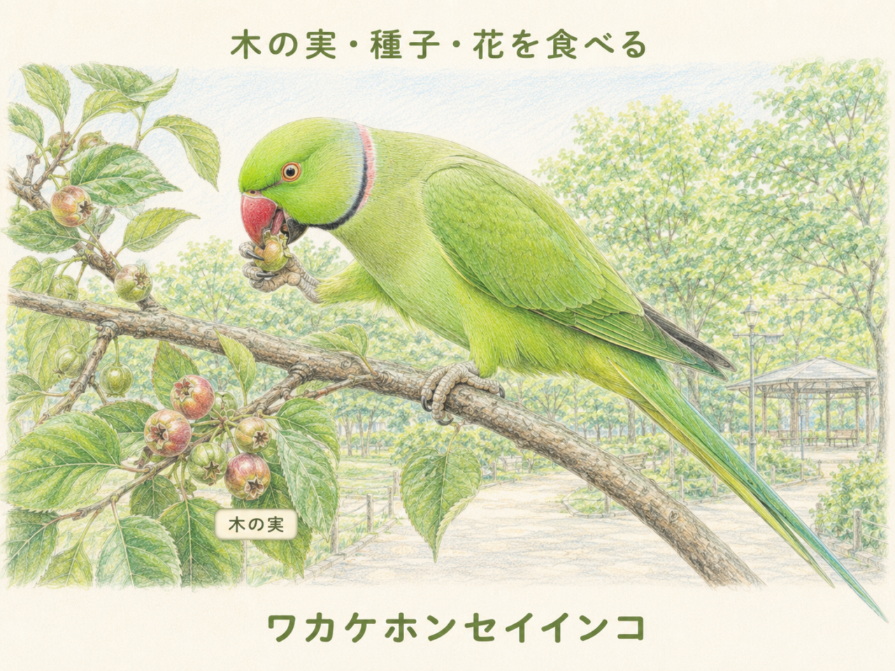 ワカケホンセイインコの食べ物