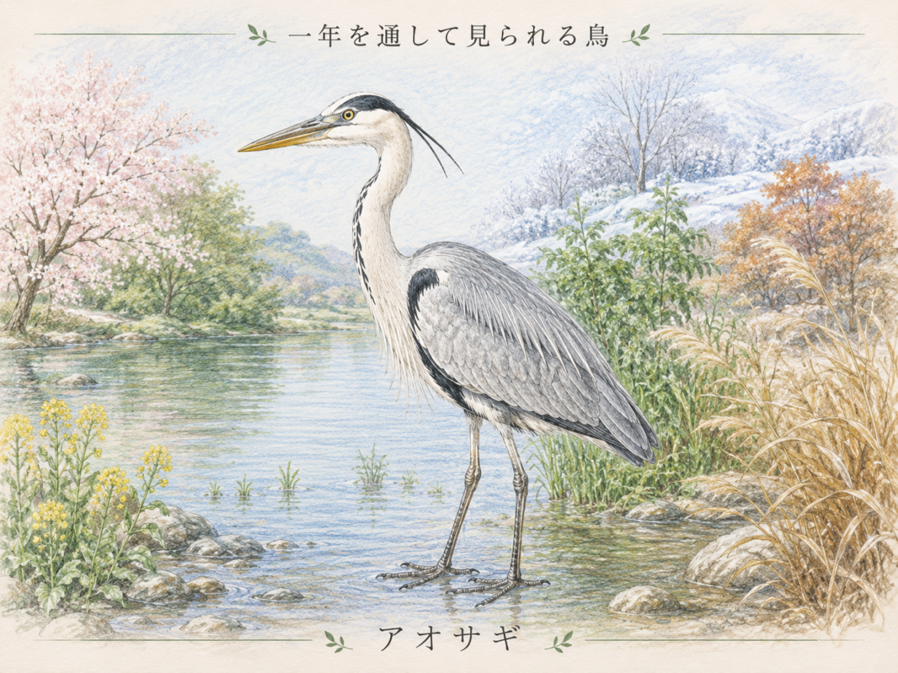 アオサギが見られる季節｜一年中見られるの？