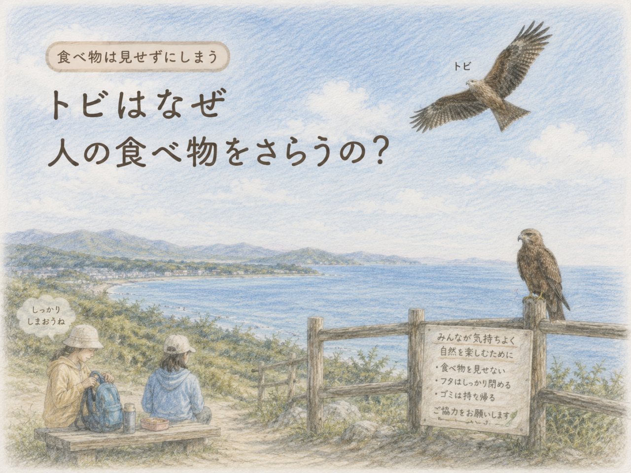トビはなぜ人の食べ物をさらうの？