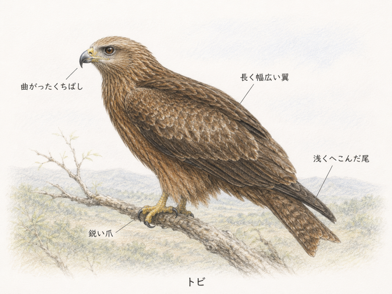 トビの見た目の特徴